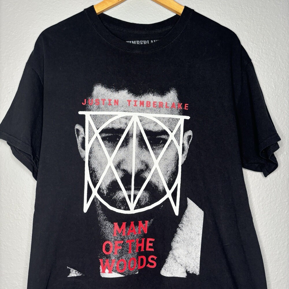 Justin Timberlake T-Shirt Size Large Man Of The Woods World Tour Merchandise